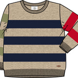 Hust and Claire Knit Stripes Pullover HCPelle Cotton - Biscuit
