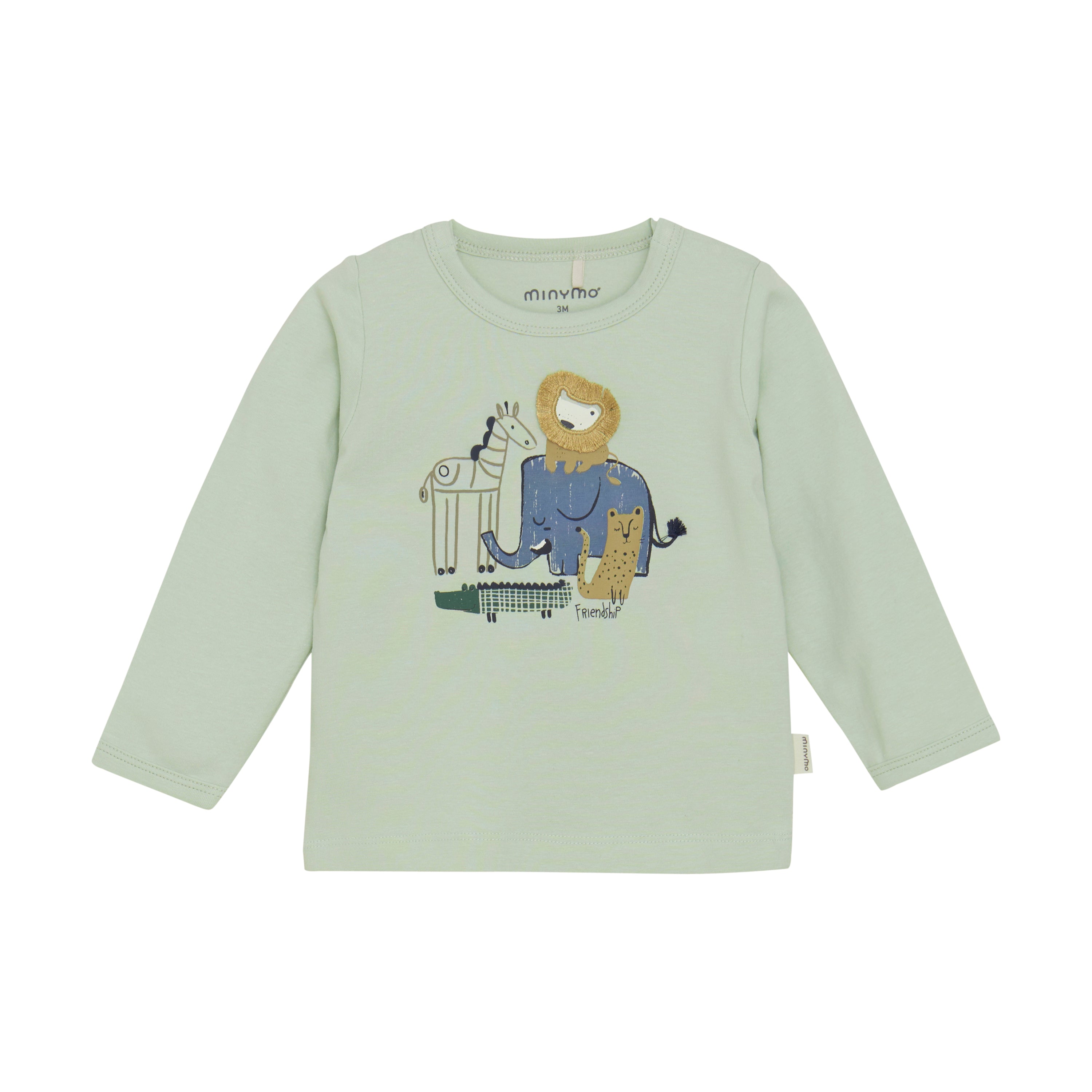 Jungen-Shirt Langarm Grün Geringelt | 164 | 4060972845906