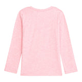Danamade DLU Girls Long Sleeve Top with Sequined Pink Heart Purse Accent with pocket - Rose
