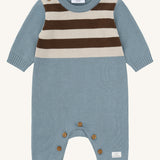 Hust and Claire Knit Romper HCMill Cotton - Iron Blue