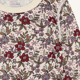 Hust and Claire Long-Sleeved Body HCBaloo Floral Wool Bamboo Blend - Adobe Rose Off White