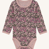 Hust and Claire Long-Sleeved Body HCBaloo Floral Wool Bamboo Blend - Adobe Rose Off White