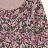 Hust and Claire Long-Sleeved Body HCBaloo Floral Wool Bamboo Blend - Adobe Rose Off White