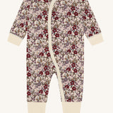 Hust and Claire Sleepsuit HCManu Floral Wool Bamboo Blend - Adobe Rose Off White