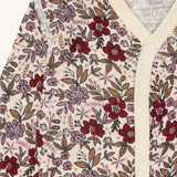 Hust and Claire Sleepsuit HCManu Floral Wool Bamboo Blend - Adobe Rose Off White