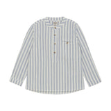 HUTTELIHUT Long-Sleeved Striped Shirt Organic Cotton - Blue Quiet Harbor