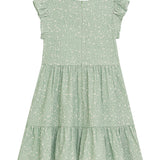 Danamade DTALINA Girls Short Ruffled Sleeves Floral Print Dress โ Mint