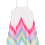 Danamade DUALDA Girls Spaghetti Straps Pleated Dress β Multicolor