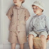 HUTTELIHUT Short-Sleeved Shirt Organic Cotton - Brown Irish Cream