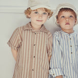 HUTTELIHUT Short-Sleeved Shirt Organic Cotton - Brown Irish Cream