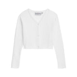 Danamade DMILOU Long Sleeves Ribbed Cardigan - White