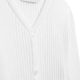 Danamade DMILOU Long Sleeves Ribbed Cardigan - White