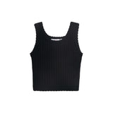 Danamade DYAEL Girls Sleeveless Ribbed Top - Black