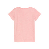 Danamade DADRIANA Girls Short-Sleeves Sequined Love Shirt - Rose