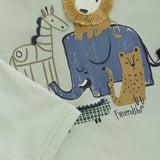 MINYMO Long-Sleeved Jersey T-Shirt Cotton Blend - Green Sea Foam