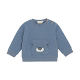 MINYMO Long-Sleeved Sweatshirt Viscose Cotton Blend - Grey Flint Stone