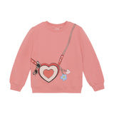 MINYMO Long-Sleeved Sweatshirt Cotton Blend - Pink Strawberry Ice