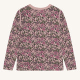 Hust and Claire Long-Sleeved T-Shirt HCAbba Floral Wool Bamboo Blend - Adobe Rose Off White