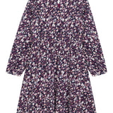 Danamade DMATHILDA Girls Long-Sleeves Floral Print Dress  - Berry