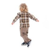 Hust and Claire Long-sleeved Shirt HCRavn Fossil Plaid