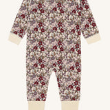 Hust and Claire Sleepsuit HCManu Floral Wool Bamboo Blend -  Adobe Rose Off White