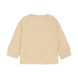 FIXONI Long-Sleeved Ribbed T-Shirt Organic Cotton - Sand Biscotti