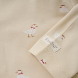 FIXONI Long-Sleeved Jersey T-Shirt Organic Cotton Blend - Sand Biscotti