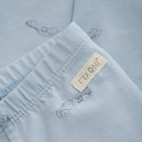 FIXONI Jersey Leggings Organic Cotton Blend - Blue Fog