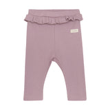 FIXONI Ribbed Leggings Cotton Blend - Purple Elderberry