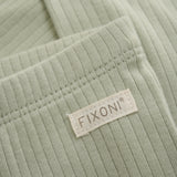 FIXONI Ribbed Leggings Cotton Blend - Grey Desert Sage
