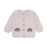 FIXONI Knitted Cardigan Organic Cotton - Purple Gray Lilac