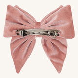 Hust and Claire Velour Hair Bow HCFarhin Polyester - Adobe Rose Atmosphere