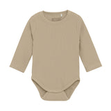HUTTELIHUT Ribbed Long-Sleeved Body Cotton Blend - Brown Irish Cream