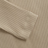 HUTTELIHUT Ribbed Long-Sleeved Body Cotton Blend - Brown Irish Cream