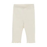 HUTTELIHUT Ribbed Leggings Cotton Blend - Antique White