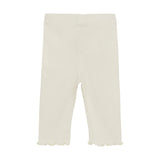 HUTTELIHUT Ribbed Leggings Cotton Blend - Antique White