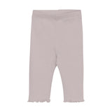 HUTTELIHUT Ribbed Leggings Cotton Blend - Purple Cloud Gray
