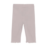 HUTTELIHUT Ribbed Leggings Cotton Blend - Purple Cloud Gray