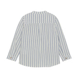 HUTTELIHUT Long-Sleeved Striped Shirt Organic Cotton - Blue Quiet Harbor