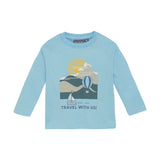 COLORKIDS Long-Sleeved Jersey T-shirt Organic Cotton - Blue Summer Song