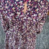 Danamade DMATHILDA Girls Long-Sleeves Floral Print Dress  - Berry
