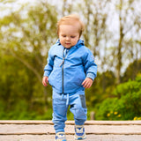 COLORKIDS Sweat Pants Organic Cotton Blend - Blue Faded Denim