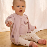 FIXONI Knitted Cardigan Organic Cotton - Purple Gray Lilac