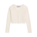 Danamade DMILOU Long Sleeves Ribbed Cardigan - Ivory