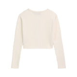 Danamade DMILOU Long Sleeves Ribbed Cardigan - Ivory