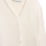Danamade DMILOU Long Sleeves Ribbed Cardigan - Ivory
